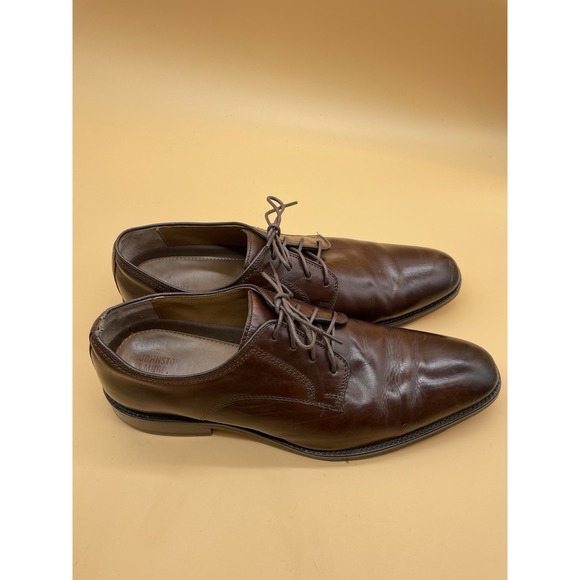 Johnston & Murphy Shoes Mens 11 M Oxford Lace Up 15-7933 Brown Leather - Picture 2 of 8